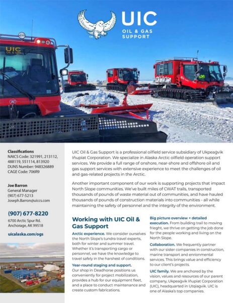 Thumbnail image of Oil & Gas Support Fact Sheet.